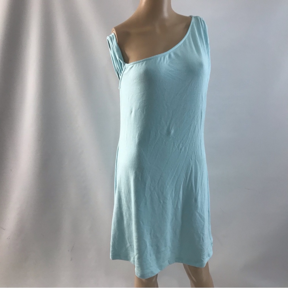 Free People Beach Cora Dress One Shoulder Short Sleeveless Unlined Size XL Blue - Picture 4 of 11